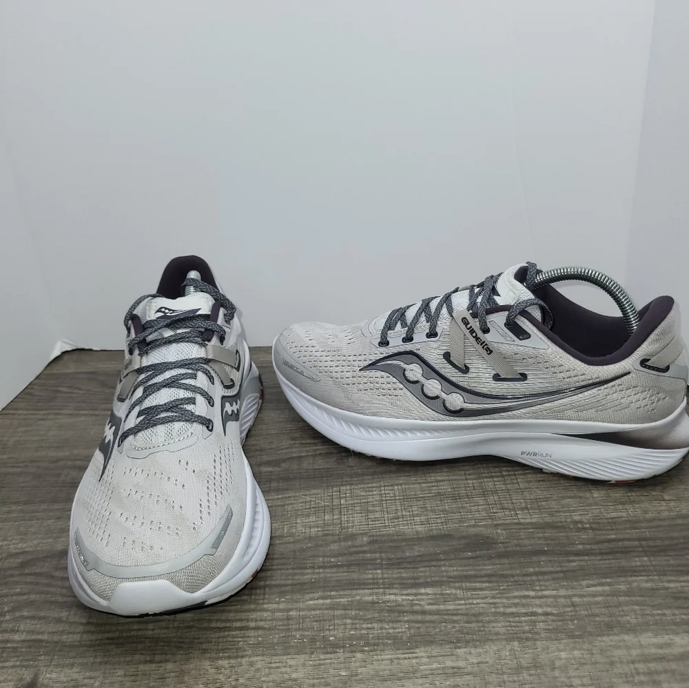 Saucony Men's Guide 16 Grey Synthetic Mesh Running Athletics Size 9.5